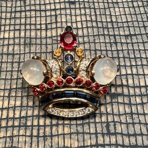 Vintage Alfred Philippe Trifari Crown Brooch